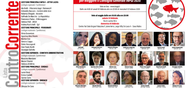 Elezioni Inpgi; ControCorrente Lazio: «Cosa vogliamo e cosa combattiamo»